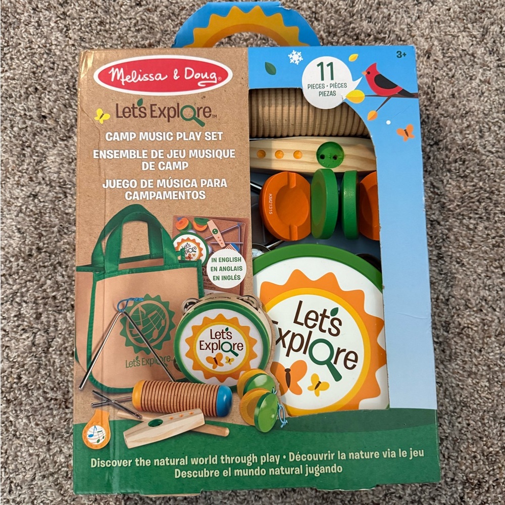 Melissa & Doug Let's Explore Music Set - Green, Orange, Blue
